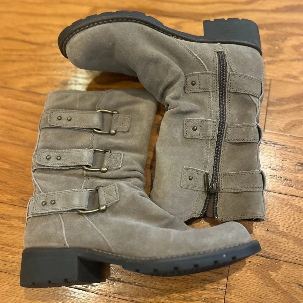 Clarks Orinocco Kick Suede Moto Steamfunk Grunge Whimsgoth Boot SZ 6.5